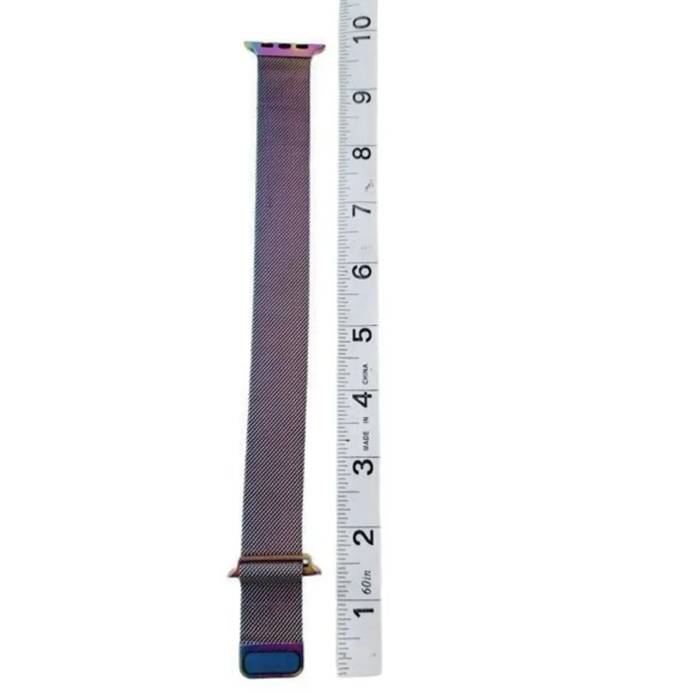 Set of three 38 mm watch bands smart watch silicone‎ grey red + purple Metallic